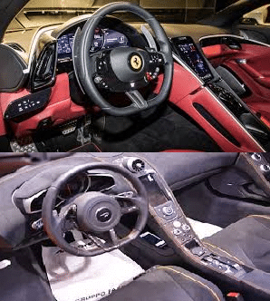 Ferrari Roma Interni, McLaren 620s interni